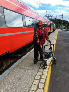 Brian in Norway with Active Rollator
